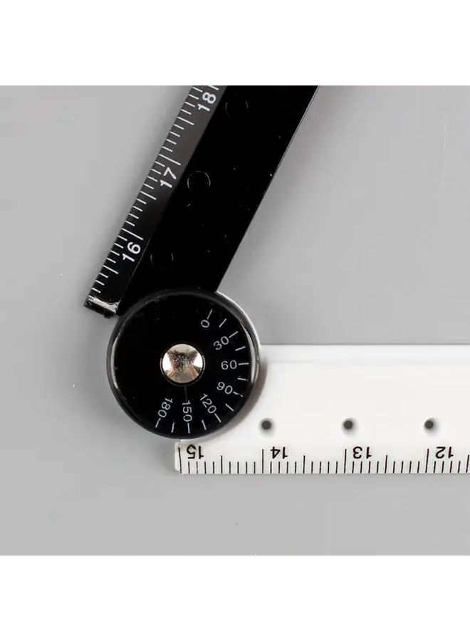 2 Pcs Folding Ruler Black White Durable Plastic Compact Design Easy Storage Ideal For Home Office School Use Measuring Tool - Image 5