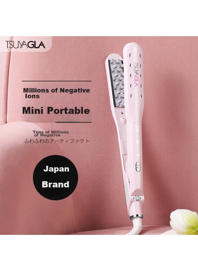 TSUYAGLA Cuiya Corn Curling Iron, Mini Portable High Crown Corn Silk Curler, Negative Ion Hair Straightener, Root Lift And Volume Tool, Girls' Corn Straightener Tm20 Pink - Image 5