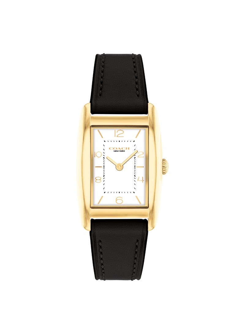 COACH ساعة نسائية مستطيلة أنالوج بعلبة بيضاء - 14504312 - Image 1