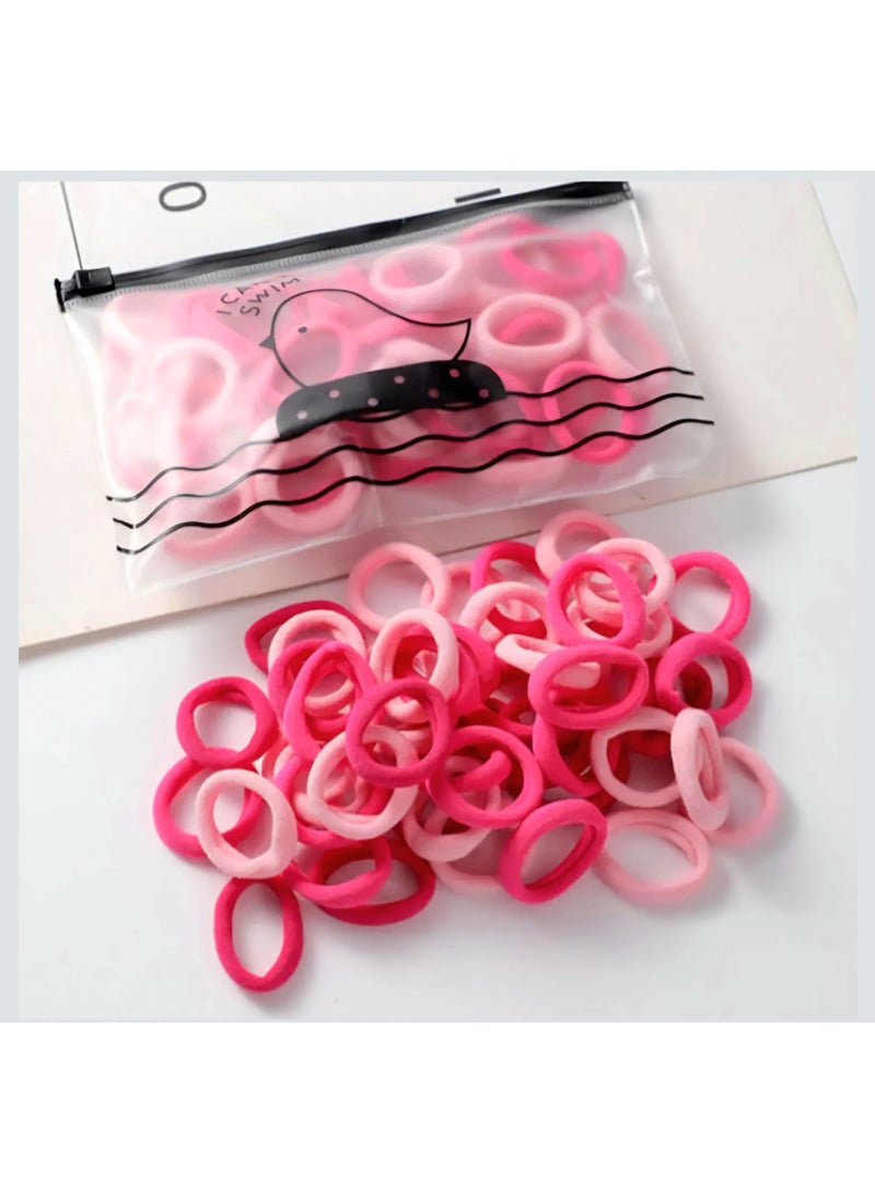 Small High-Elasticity Rubber Bands – 1 Bag of Pink Shades - Image 1