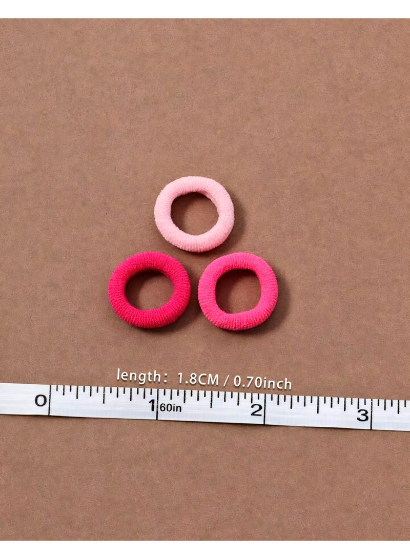 Small High-Elasticity Rubber Bands – 1 Bag of Pink Shades - Image 5