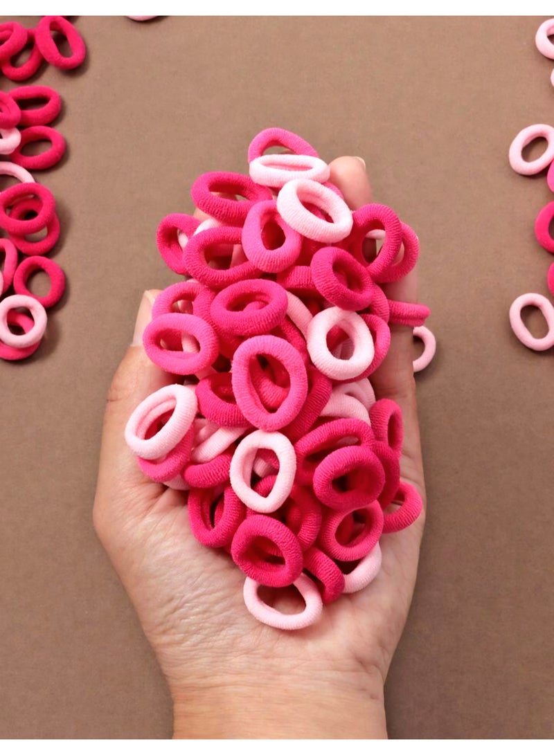 Small High-Elasticity Rubber Bands – 1 Bag of Pink Shades - Image 4