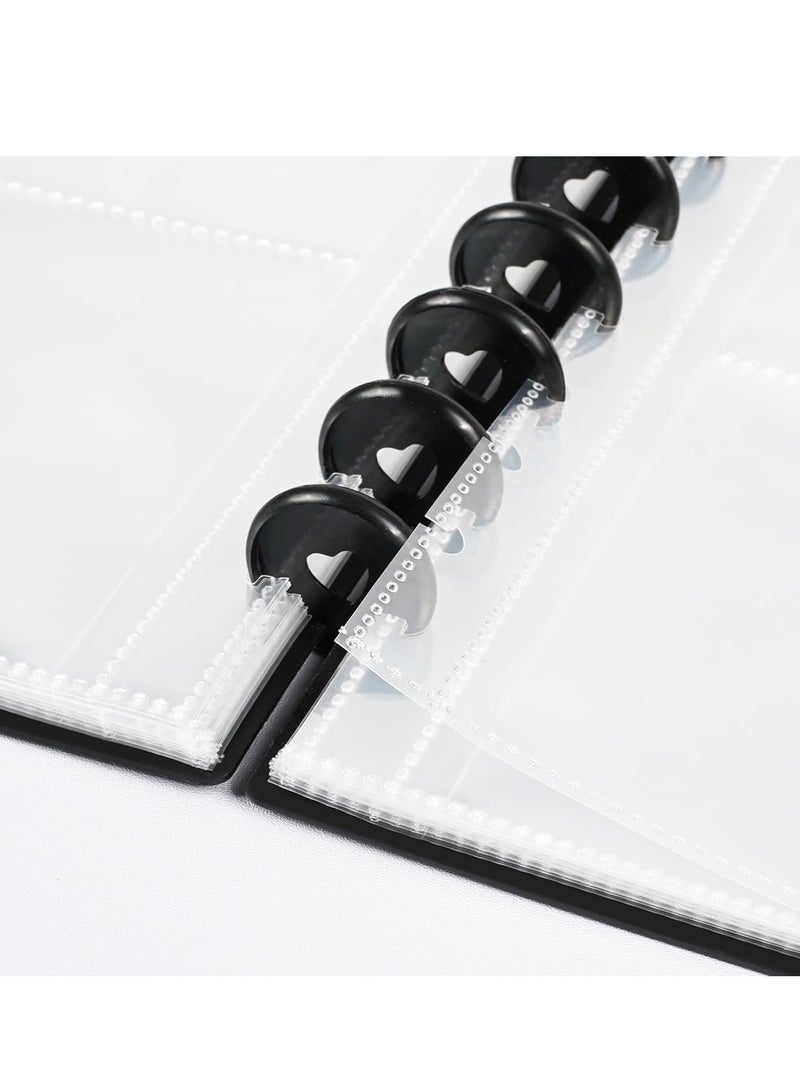 Relex Kpop Photocard Binder 3 Inch Photocard Holder Book Sleeves with 30Pcs Inner Pages A5 Idol Business Card Collect 2×3 Polaroid Photo Album (Black) - Image 4