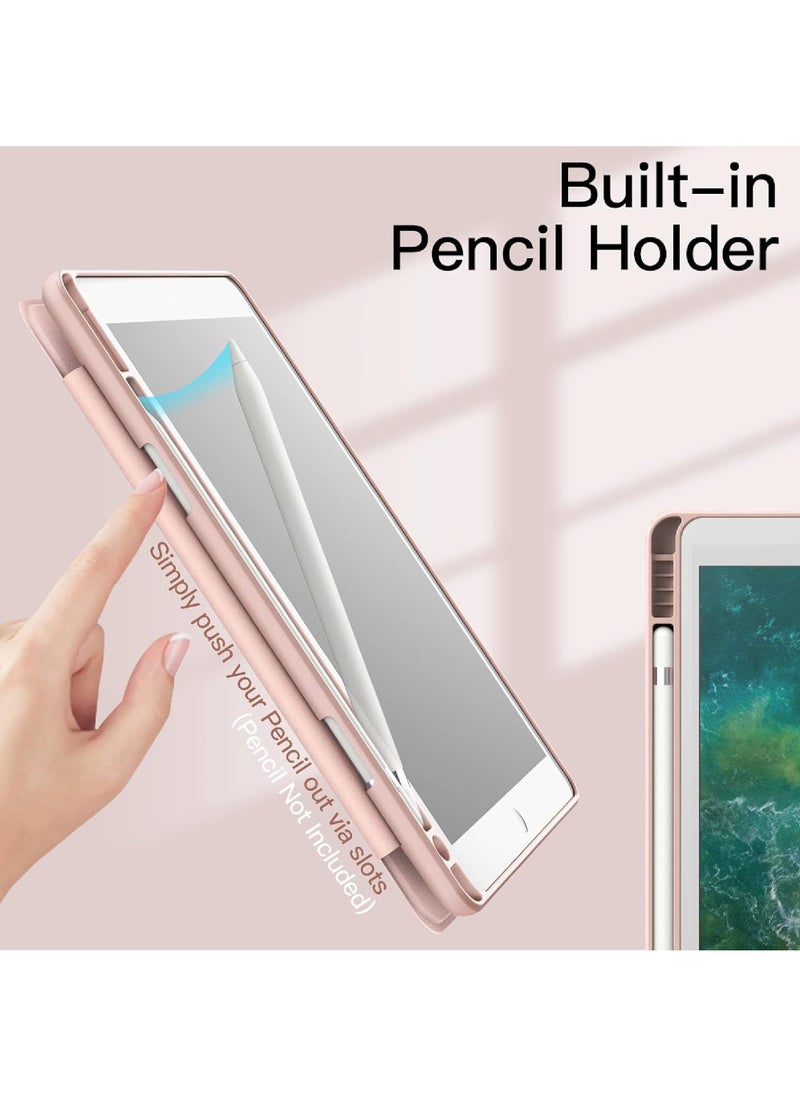 Rock Pow Case for iPad 9.7-Inch (6th/5th Generation 2018/2017) with Pencil Holder Clear Transparent Back Shell Slim Stand Shockproof Tablet Cover Auto Wake/Sleep  - Image 5