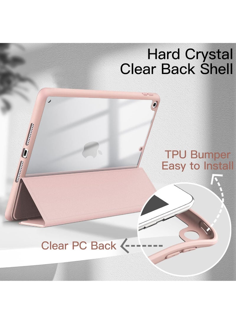 Rock Pow Case for iPad 9.7-Inch (6th/5th Generation 2018/2017) with Pencil Holder Clear Transparent Back Shell Slim Stand Shockproof Tablet Cover Auto Wake/Sleep  - Image 3