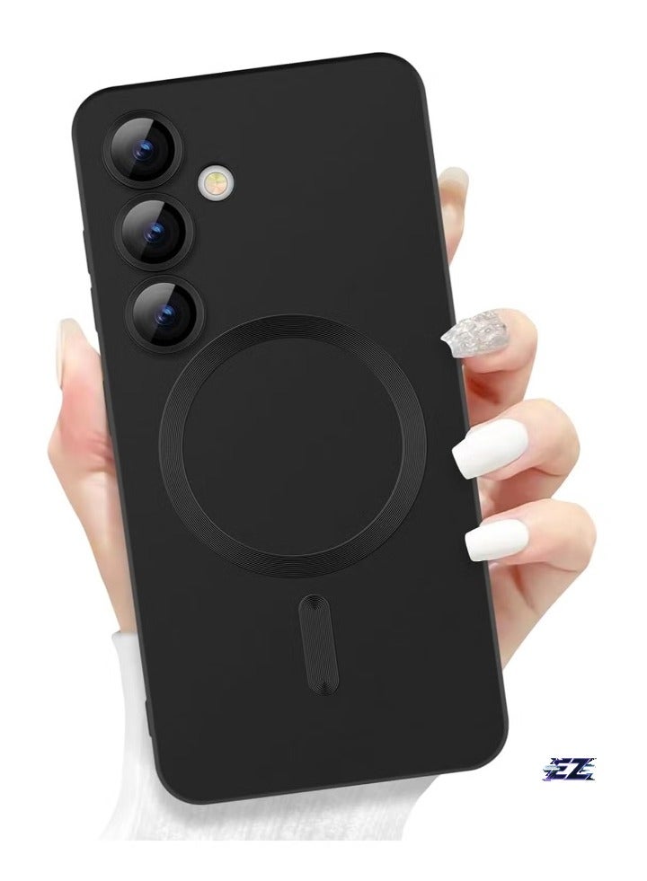 ELTRAZONE Samsung Galaxy S24 Plus 5G Magnetic Case Cover – Luxury Metallic Paint, Silicone Phone Case with Full Camera Lens Protector, Shockproof Bumper for Maximum Protection – Stylish and Durable Case for Samsung Galaxy S24 Plus 5G - Image 1