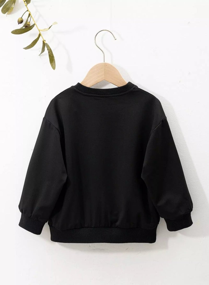Toddler Boys Letter And Dinosaur Print Sweatshirt  - Image 2