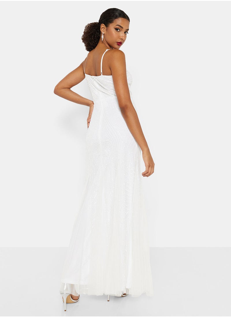 SISTAGLAM - Mae Embroidered Maxi Dress - Image 1