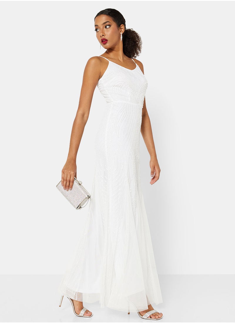 SISTAGLAM - Mae Embroidered Maxi Dress - Image 1