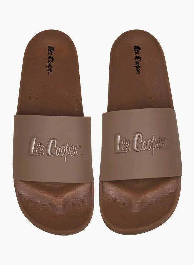 Men Logo Embossed Slides