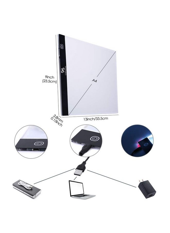 PP OPOUNT 170 Pcs A4 Diamond Art Led Light Pad Kits, 3-Level Adjustable Light Board With 80 Grids Diamond Box, Felt Hand Held Bag, Stand And Diamond Art Tools For Diamond Art  - Image 3