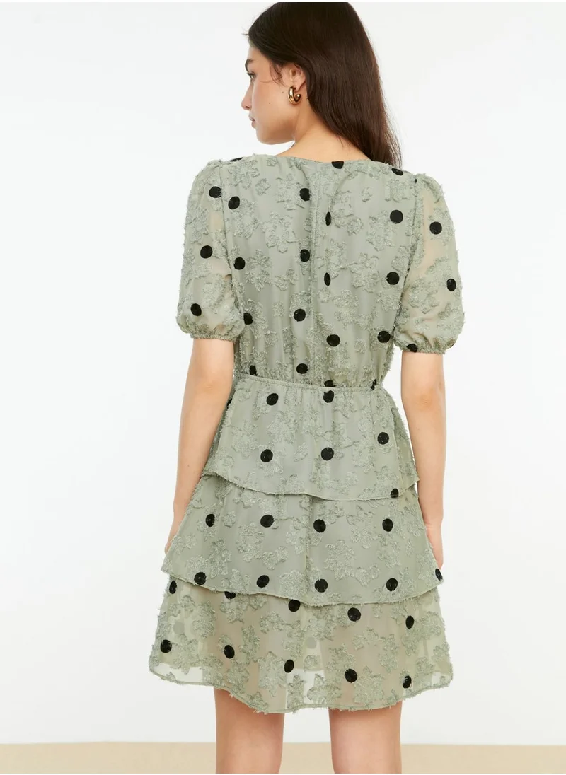 trendyol Polka Dot Ruffle Detail Dress