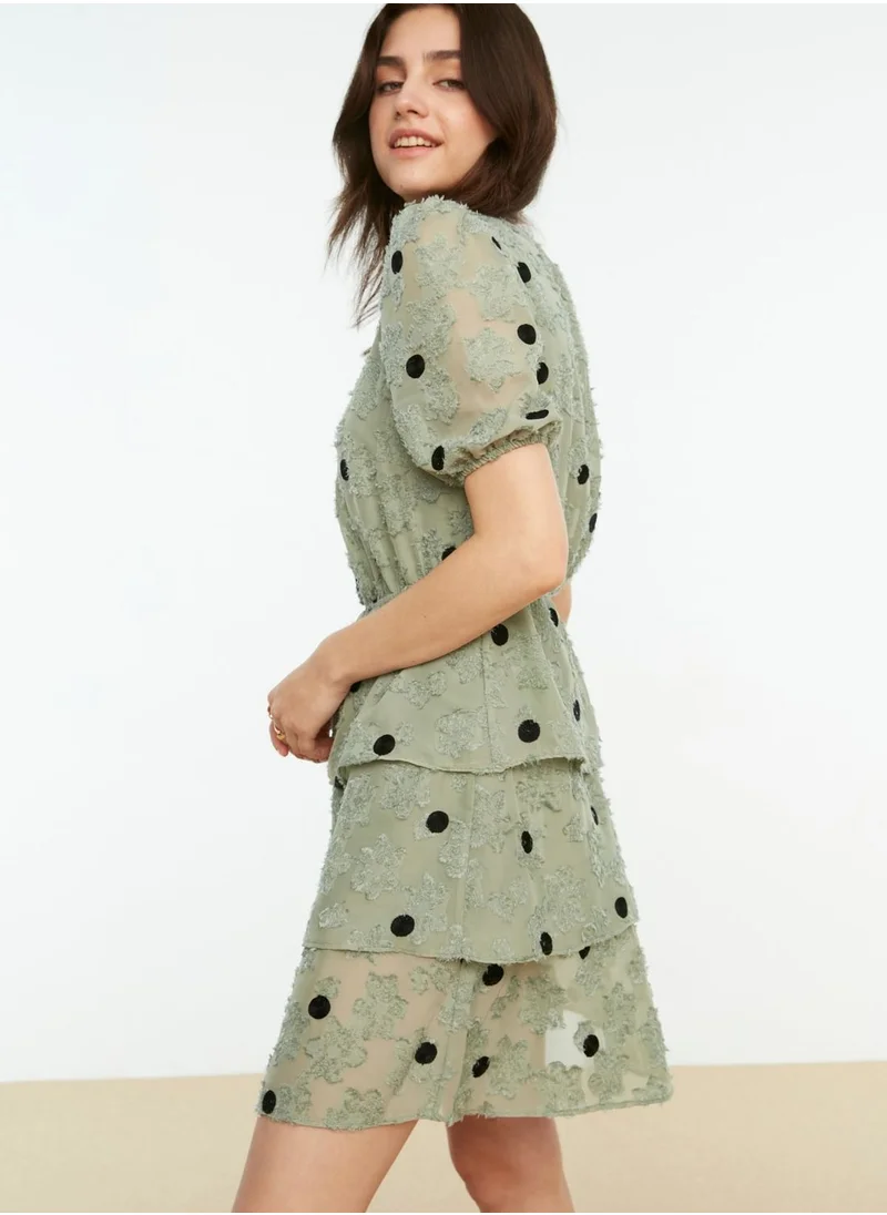trendyol Polka Dot Ruffle Detail Dress