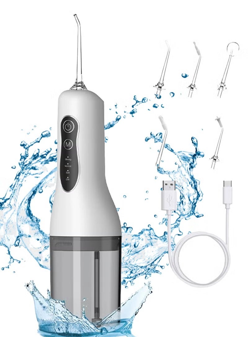 جهاز تنظيف الأسنان بالماء المحمول، جهاز تنظيف الأسنان بالموجات فوق الصوتية، جهاز تنظيف الأسنان بالفرشاة الكهربائية لتنظيف الجير، 4 أوضاع قابلة للتمدد، مقاوم للماء IPX6، سعة 260 مل - Image 1