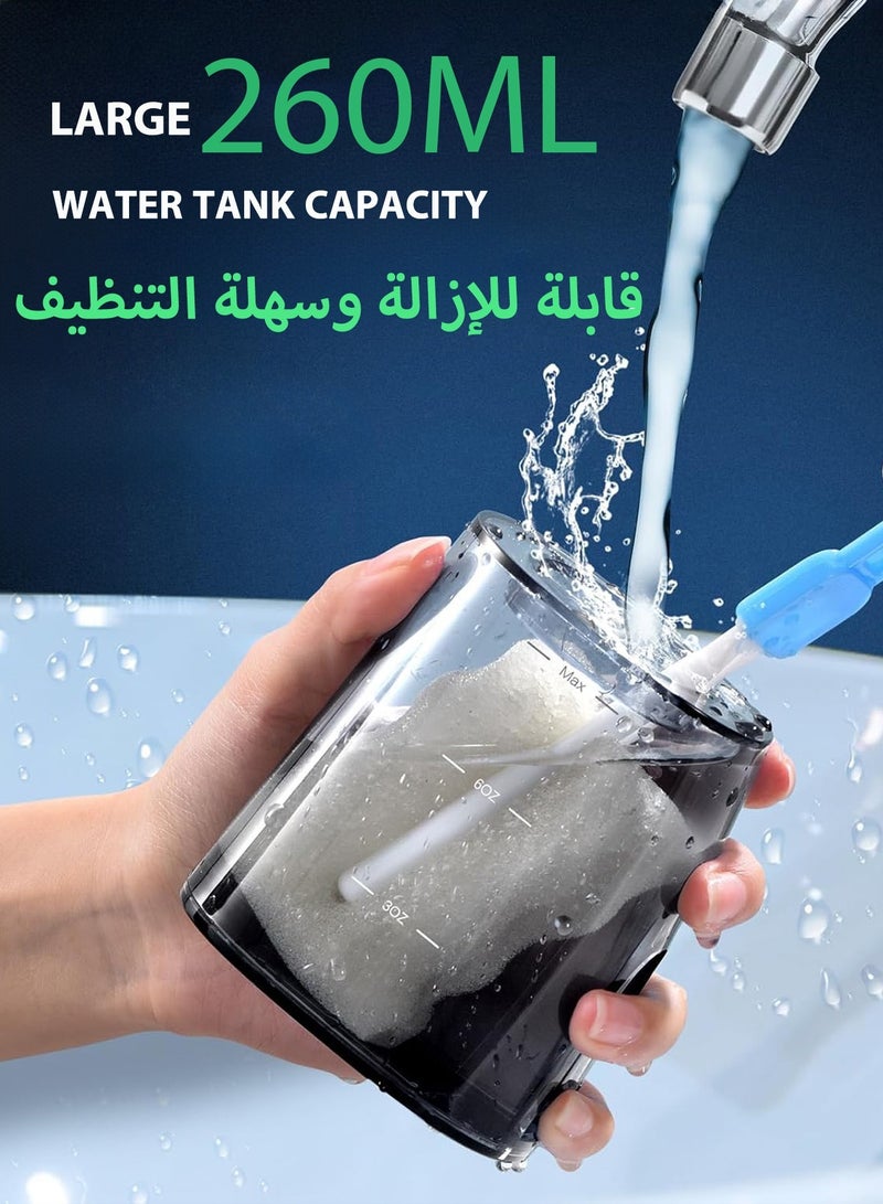 جهاز تنظيف الأسنان بالماء المحمول، جهاز تنظيف الأسنان بالموجات فوق الصوتية، جهاز تنظيف الأسنان بالفرشاة الكهربائية لتنظيف الجير، 4 أوضاع قابلة للتمدد، مقاوم للماء IPX6، سعة 260 مل - Image 3