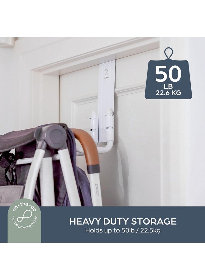 دريم بيبي حامل عربة الأطفال دريم بيبي ستروليربادي سترول أواي فوق الباب - منظم خطافات معدني عالي التحمل بسعة حمولة 50 رطلاً - طراز L256 - Image 1