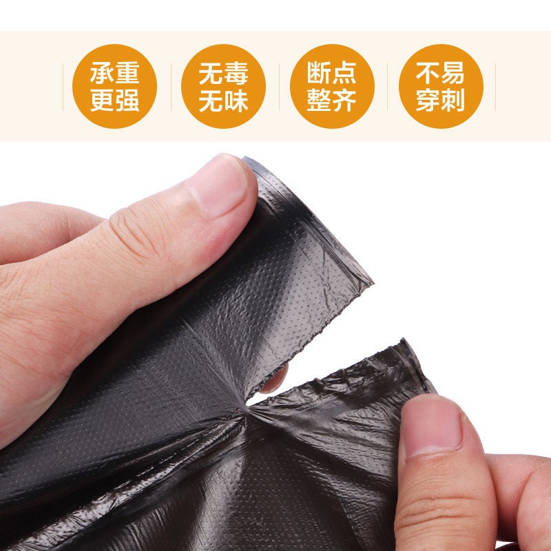Disposable Garbage Bag Household Portable Vest Black Bag Thickened Extra Thick Large Kitchen Plastic Bag - Image 5