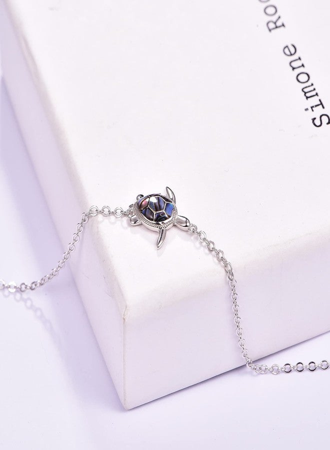 PRAYMOS Sea Turtle Bracelet for Women 925 Sterling Silver Bracelets Abalone Shell Animal Bracelet Turtle Jewelry Gift for Best Friends … - Image 2