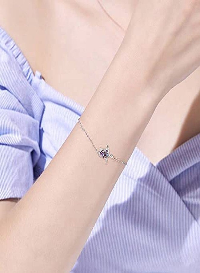 PRAYMOS Sea Turtle Bracelet for Women 925 Sterling Silver Bracelets Abalone Shell Animal Bracelet Turtle Jewelry Gift for Best Friends … - Image 3