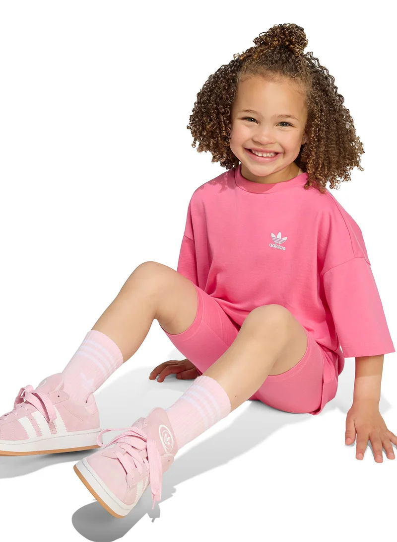 adidas Originals Kids Cycling Shorts And T-Shirt Set