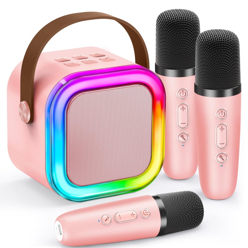 IROO Mini Karaoke Machine for Kids, 2026 TOP Toys Birthday Gifts Ideas for Girls Ages 4, 5, 6, 7, 8, 9, 10, 12+ Years Old, Portable MP3 Player with 3 Wireless Mics for Family Home Party - Image 1