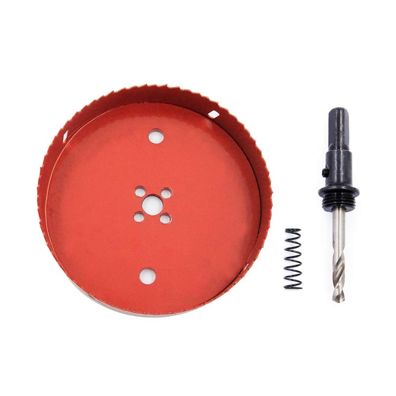 Laiwei Hole Saw 160mm Drill Bit HSS Hole Cutter with Arbor for Wood,PVC Board and Plasterboard(6-2/7") - Image 2