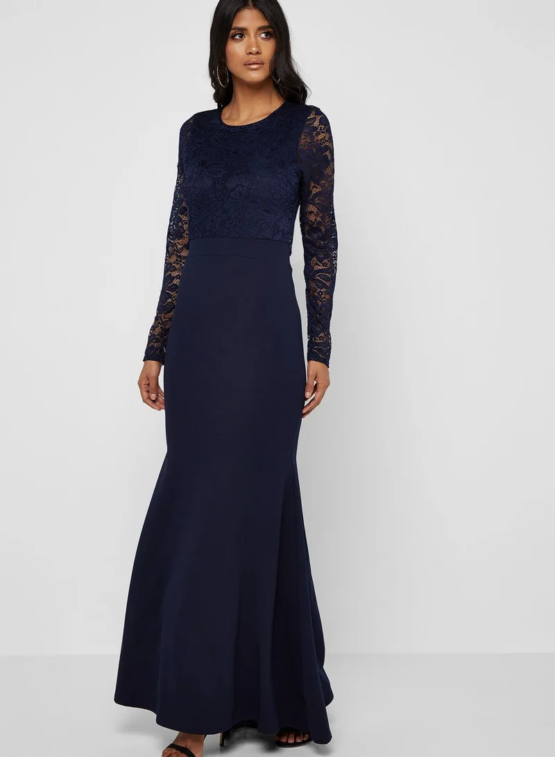 Missguided Lace Detail Maxi Dress