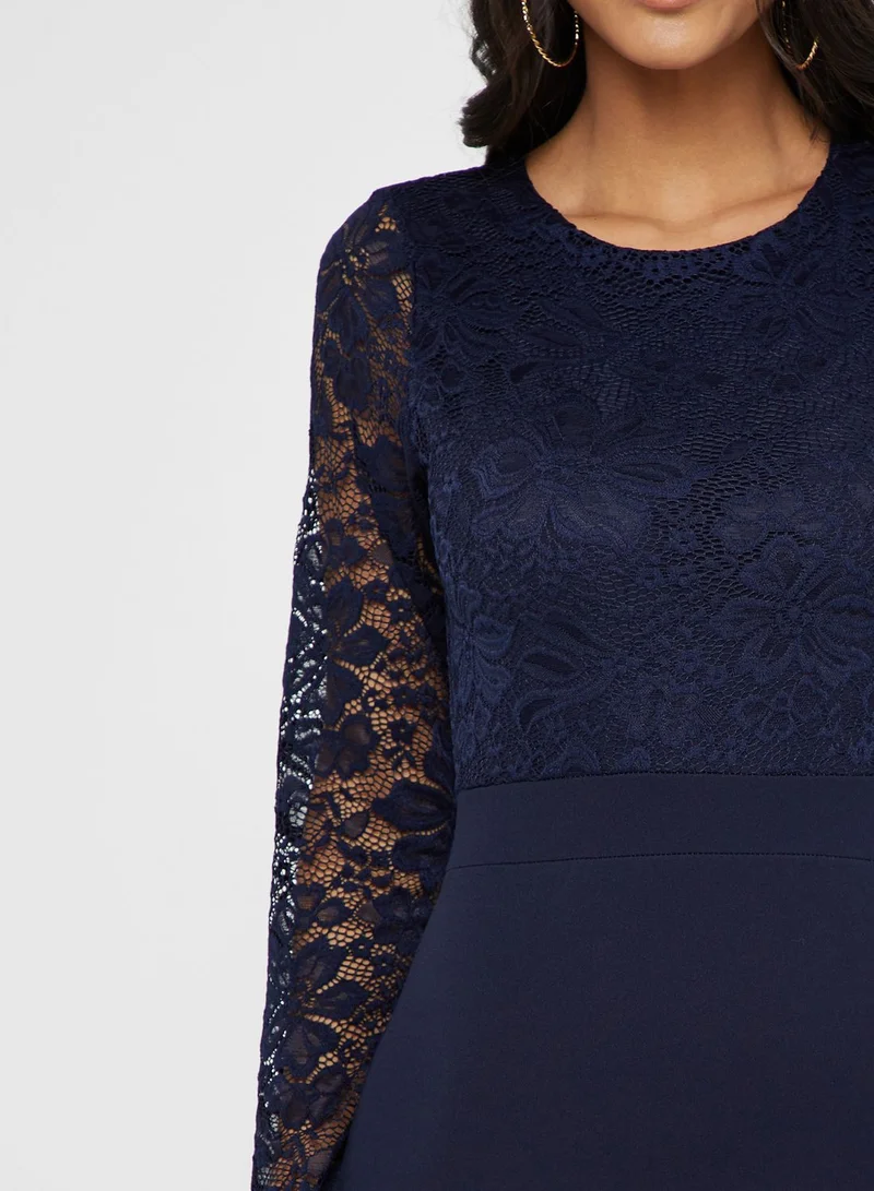 Missguided Lace Detail Maxi Dress