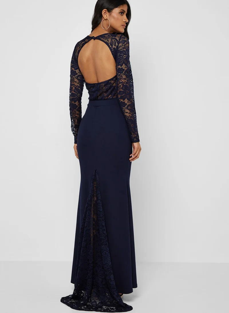 Missguided Lace Detail Maxi Dress