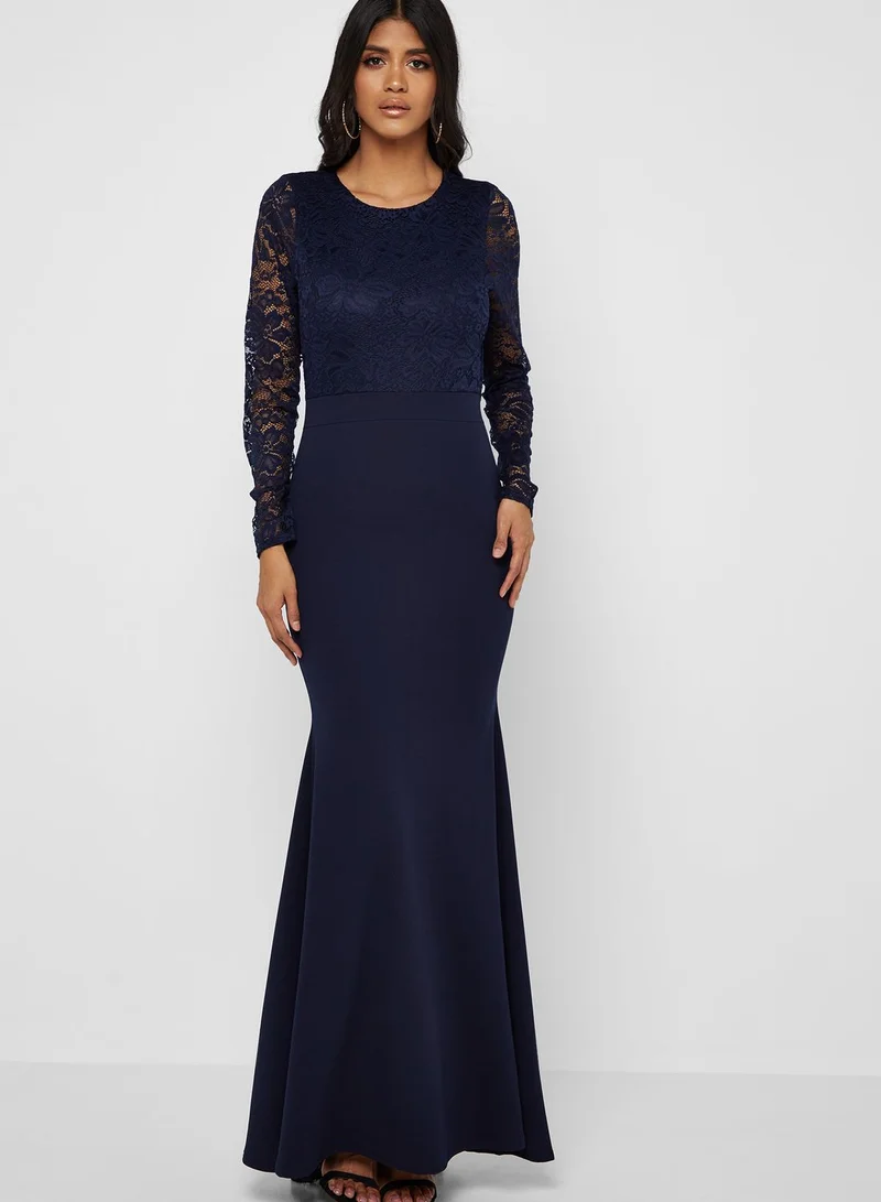 Missguided Lace Detail Maxi Dress