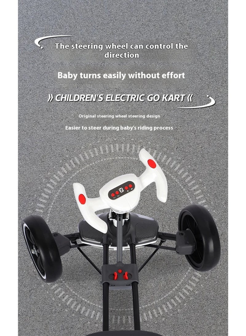 F.A.M.S Electric Go-Kart with Remote Control, Foldable Lightweight Frame, LED Lights, Strong Motor, Large Battery, Off-Road Tires, Safe & Stable Ride-On Car for Kids - Image 3