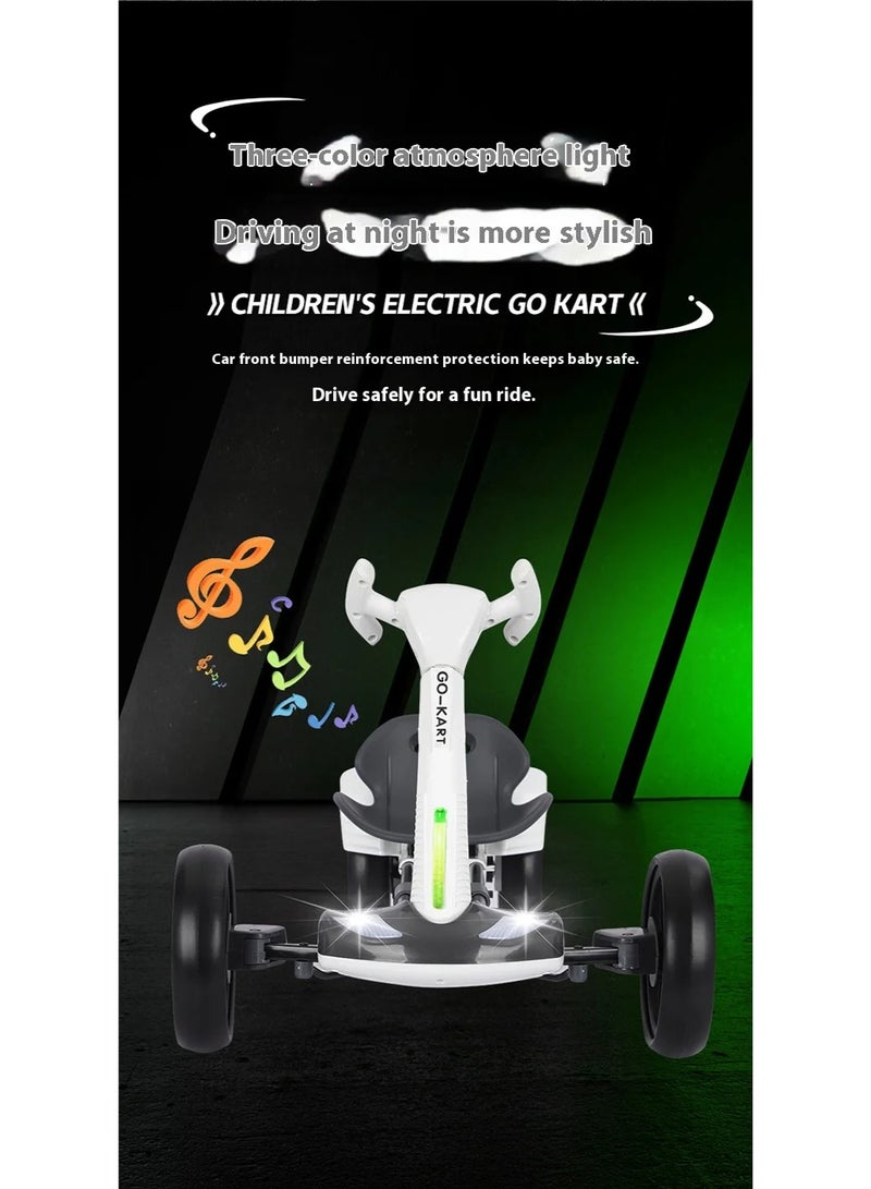 F.A.M.S Electric Go-Kart with Remote Control, Foldable Lightweight Frame, LED Lights, Strong Motor, Large Battery, Off-Road Tires, Safe & Stable Ride-On Car for Kids - Image 4