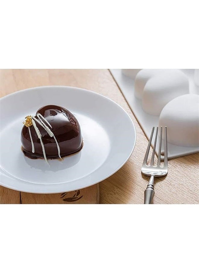 yongsheng Silicone Fondant Mould White，Heart Mold Chocolate Molds - Heart Shape Silicone Mousse Cake Baking Molds For Valentine Hot Chocolate Dessert Candy Cheesecake(8-Cavity)  - Image 5