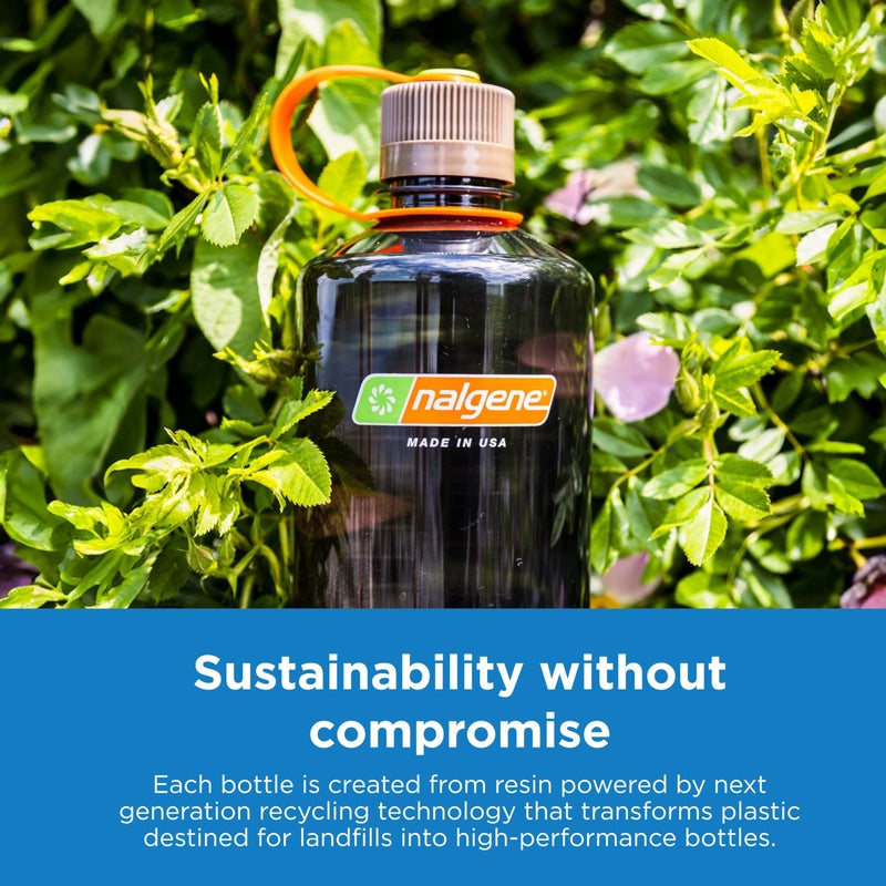 Nalgene Nalgene Sustain Tritan BPA-Free Oasis Water Bottle Made with Material Derived from 50% Plastic Waste (Using ISCC Certified Mass Balance)  32 OZ  Coyote - Image 4