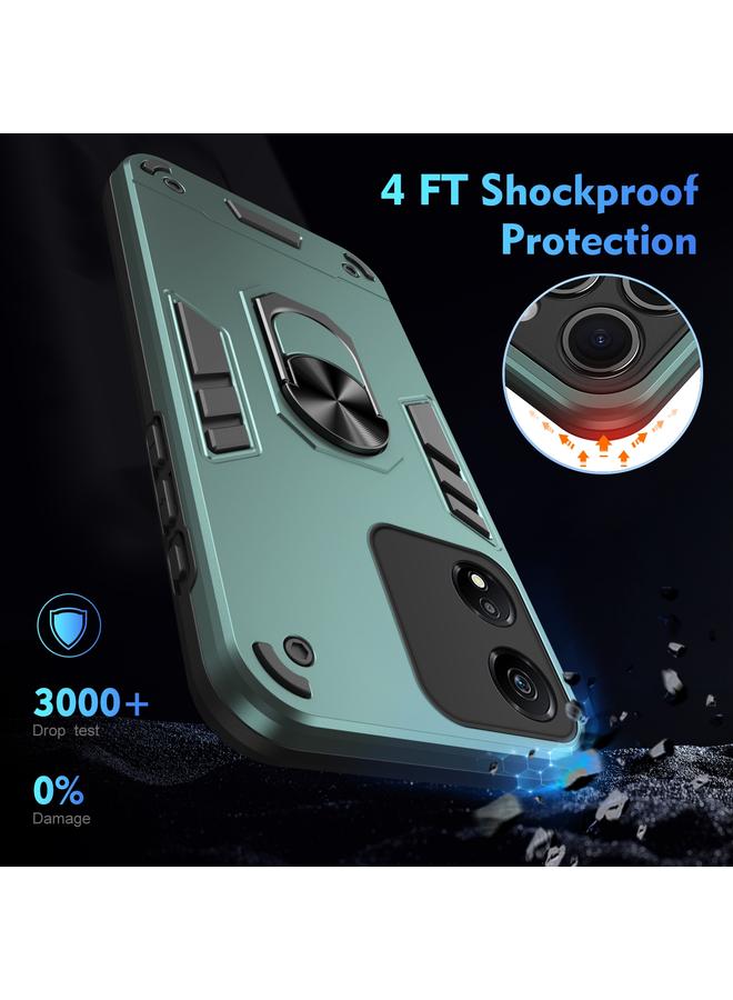 زبون جراب هاتف Honor X5 Plus مقاوم للصدمات مزود بحلقة معدنية - Image 4