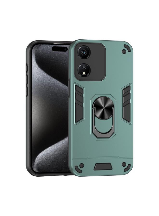 زبون جراب هاتف Honor X5 Plus مقاوم للصدمات مزود بحلقة معدنية - Image 1