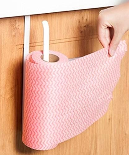 NADEEMS World Paper Towel Hanger Underneath Cabinet Rack No Drilling Paper Roll Holder Over The Door Kitchen Roll Holder Toilet Paper Roll Holder Over The Cabinet Pack of 1White - Image 5