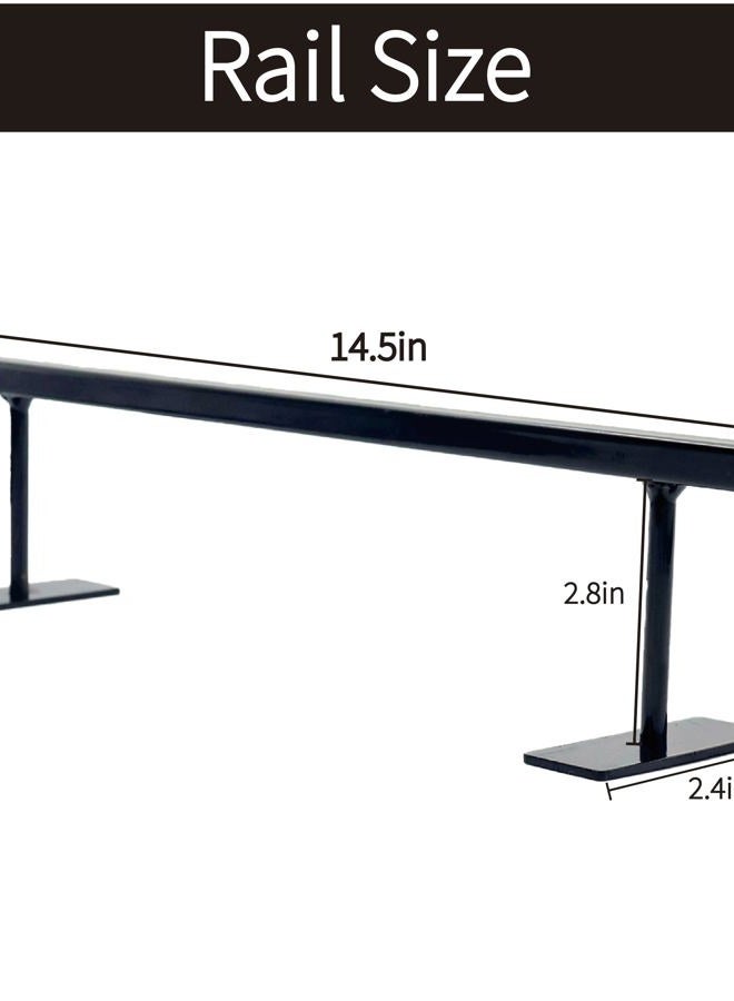 RACOFSB Fingerboard Square Rail Metal Obstacles for Finger Skateboard - Image 2