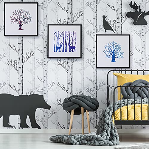 Chinco 8 Pieces Reusable Aspen Tree Stencils Reversed Branches Painting Template Plastic Drawing Stencils for Canvas Wood Wall Decor DIY Crafts(15 x 15 cm/ 5.9 x 5.9 Inch) - Image 2