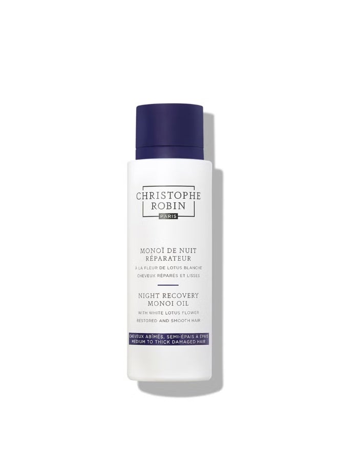 Christophe Robin Christophe Robin Night Recovery Monoï Oil with White Lotus Flower 92ml  - Image 1