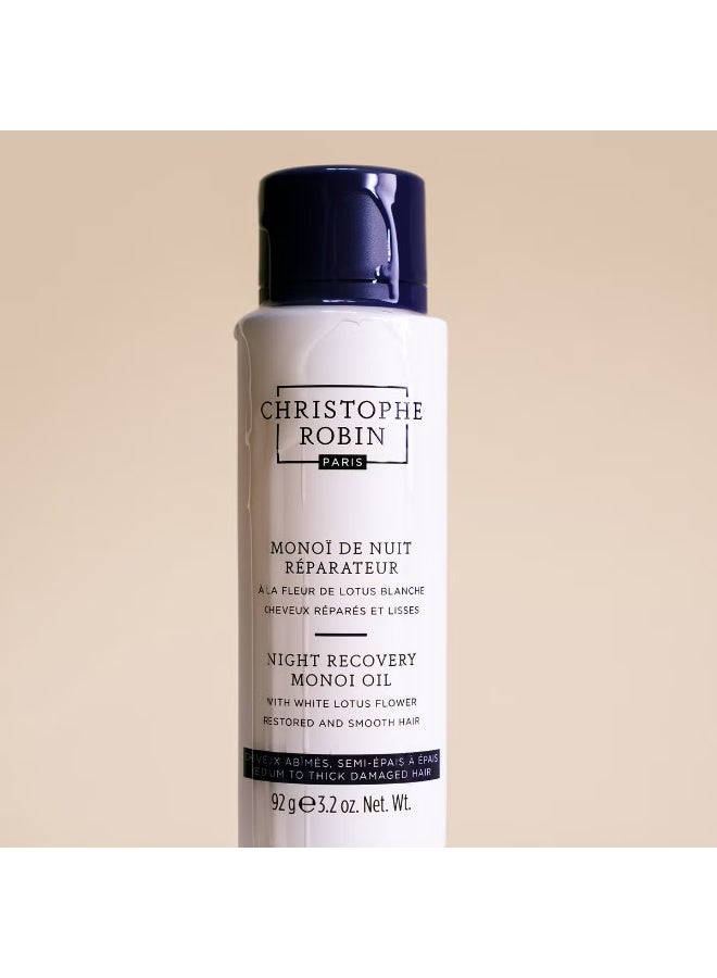 Christophe Robin Christophe Robin Night Recovery Monoï Oil with White Lotus Flower 92ml  - Image 3