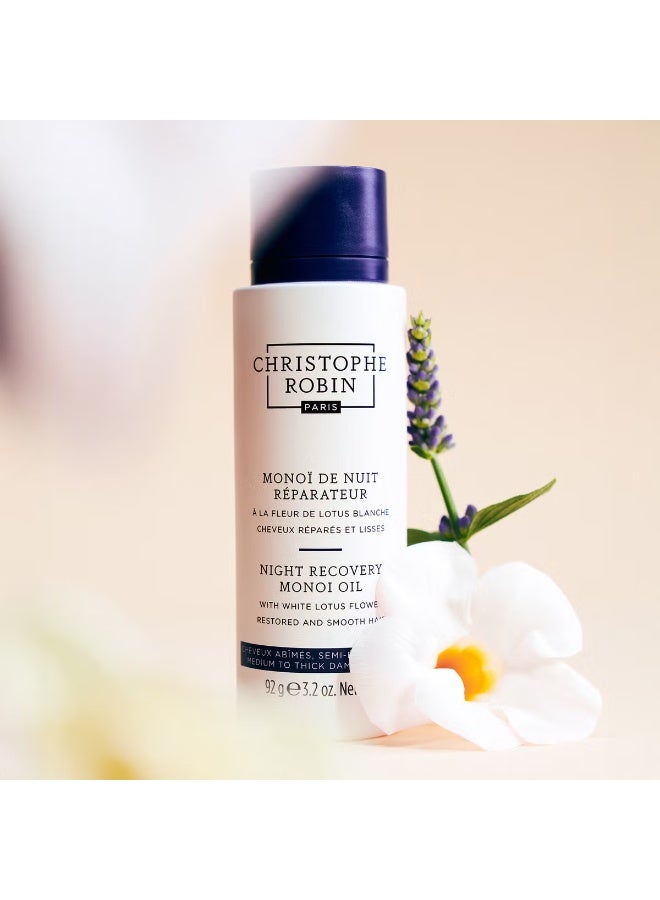 Christophe Robin Christophe Robin Night Recovery Monoï Oil with White Lotus Flower 92ml  - Image 2