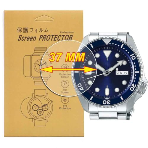 VRWOX [ 3-Pcs For Universal Round Watch HD TPU Nano Screen Protector,Anti-Scratch, Anti-Fingerprint, Bubble Free (【37MM】 - Image 1