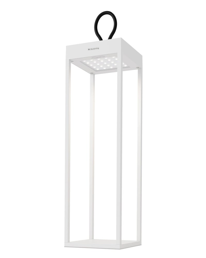 Sompex Grace LED Lantern Lamp | Stepless touch dimmer | Made with aluminium | Indoor & Outdoor | Burning time 11 hours | Charging time 6 hours | IP 65 (water resistant)| 15 x 50 cm - White - Image 1