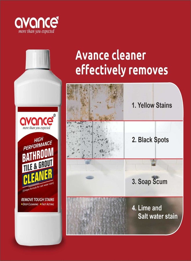 Avance Bathroom Tile & Ceramic Cleaner, Hard water Marks, Limescale & Soap Deposits (1Litre) - Image 4