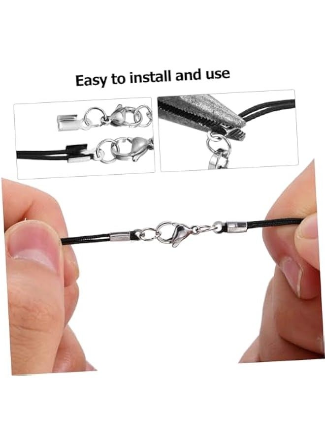 40 Pcs Stainless Steel Lobster Claw Necklace Clasp Jewelry Lobster Clasps Lobster Clasps for Jewelry Making Lobster Claw Clasp Jewelry Lobster Clamps Double Accessories Clips Lobster Claw Cla - Image 1