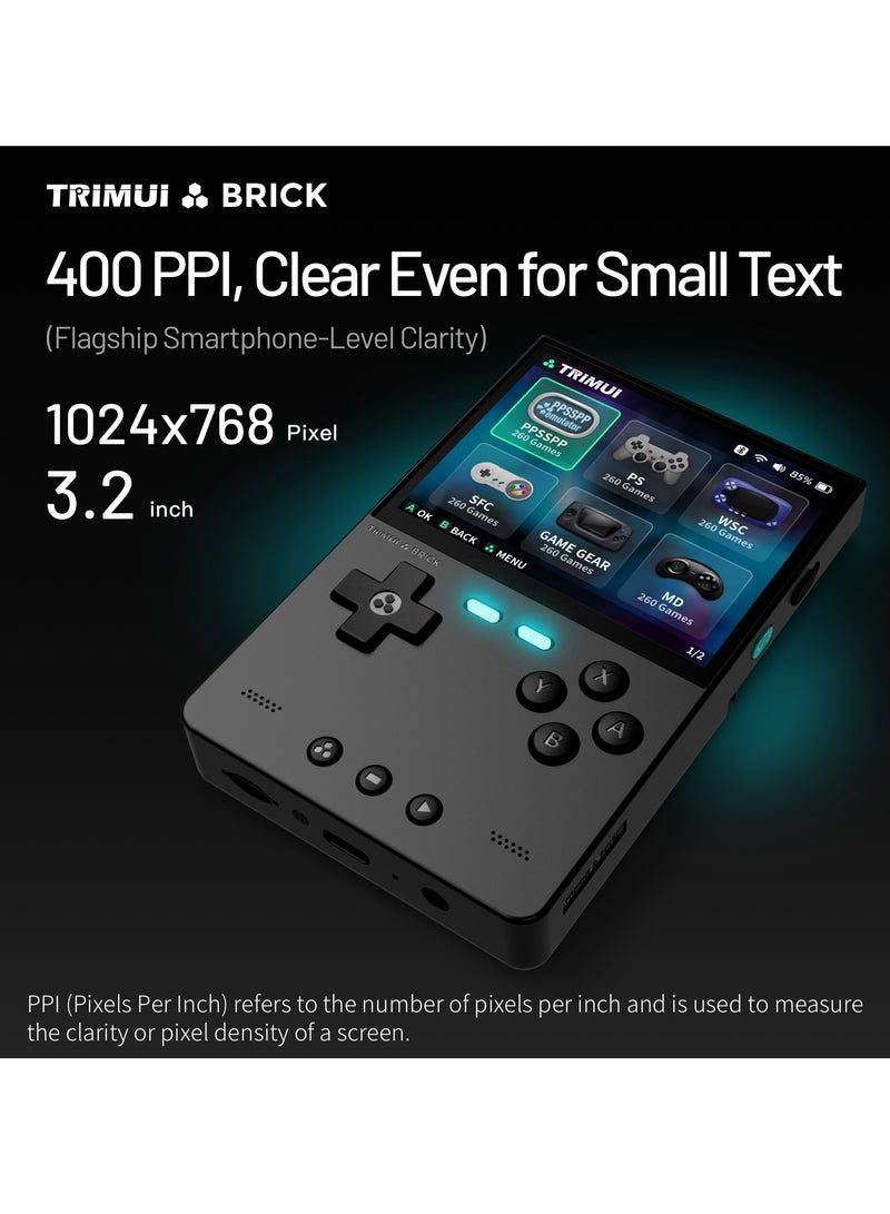 Trimui Brick Handheld Game Linux Console T3040 Portable Open-Source Allwinner A133P PowerVR GE8300 3.2 inches IPS Full-fit Screen Built-in Mono Microphone 3000mAh - Image 5