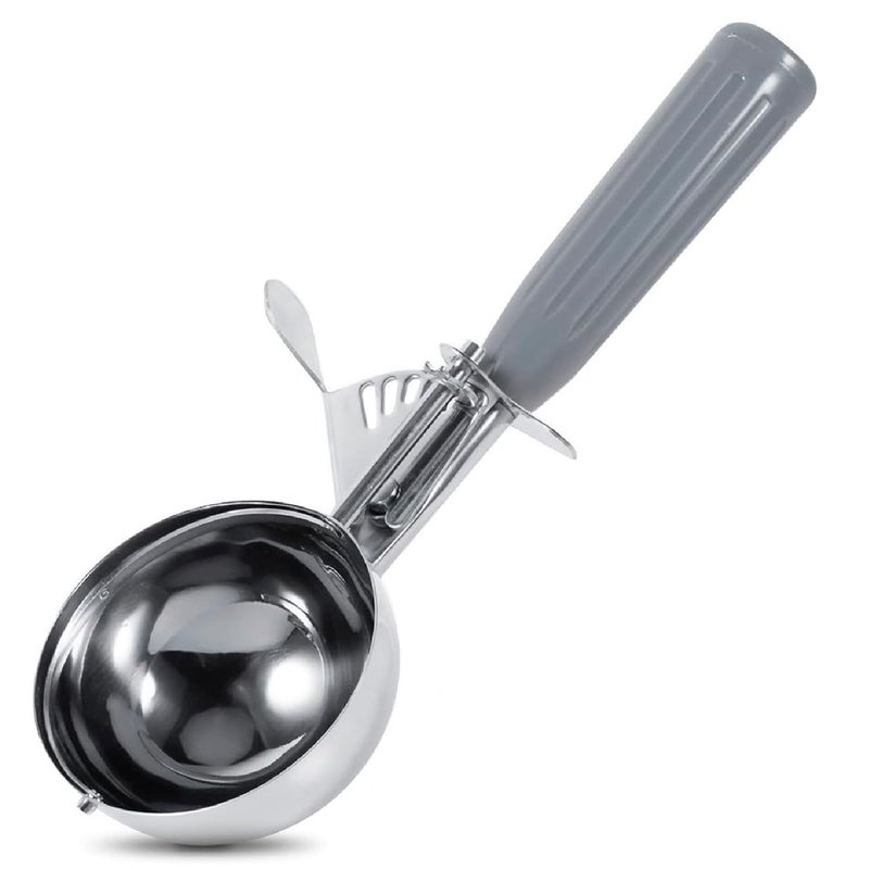 Reluen Stainless Steel Ice Cream Scoop With Trigger - #8 Stainless Steel Ice Scoops For Cookie Dough Measuring Scoops Metal Cup Cake Makers- 4 Oz Portion Scoops For Food Cookie Scoops For Baking - Image 1