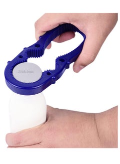Jar Opener Screw Top Bottle Opener for Arthritic Hands Water Bottle Opener for Low Strength & Seniors Silicone Jar Opener Grip Bottle Top Opener Arthritis Jar Opener Screw Cap Bottle Opener (Blue)