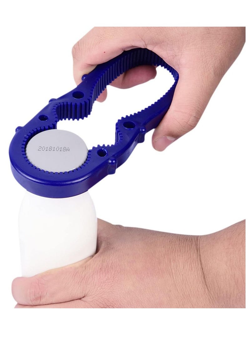 Generic - Jar Opener Screw Top Bottle Opener for Arthritic Hands Water Bottle Opener for Low Strength & Seniors Silicone Jar Opener Grip Bottle Top Opener Arthritis Jar Opener Screw Cap Bottle Opener (Blue) - Image 1